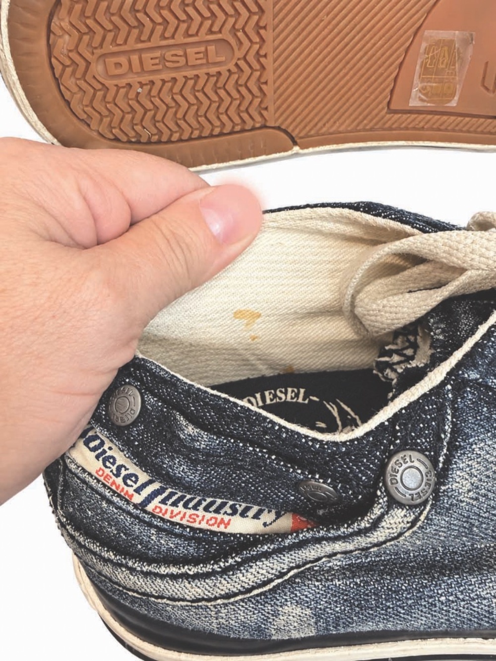 Diesel Magnete Exposure Low Women's Denim Sneakers - Picture 12 of 12
